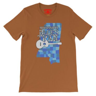 Mississippi Blues Trail Counties T-Shirt - Lightweight Vintage Style - Burnt Orange