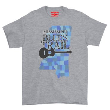 Mississippi Blues Trail Counties T-Shirt - Heavy Cotton - Athletic Heather