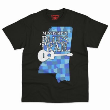 Mississippi Blues Trail Counties T-Shirt - Men's Big & Tall - Black