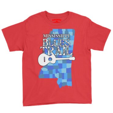 Mississippi Blues Trail Counties Youth T-Shirt - Lightweight Children & Toddlers - Red