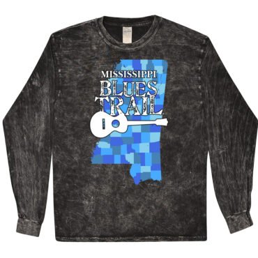 Mississippi Blues Trail Counties T-Shirt - Black Mineral Wash - Black