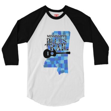 Mississippi Blues Trail Counties Baseball T-Shirt - White-Black