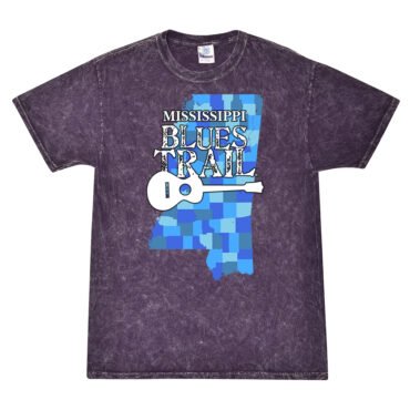 Mississippi Blues Trail Counties Mineral Wash Shirt - Purple - Purple