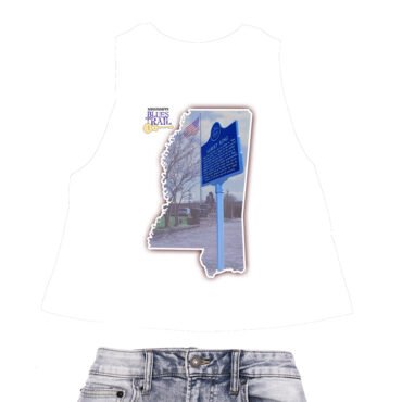 Albert King Blues Trail Marker Racerback Crop Top - Women's - White