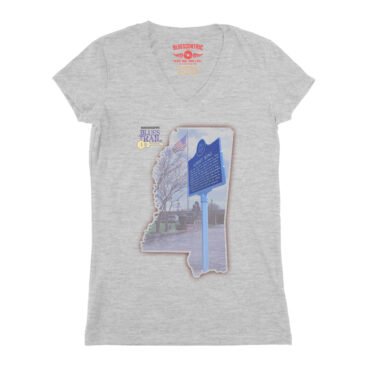 Albert King Blues Trail Marker V-Neck T Shirt - Women's - Athletic Heather