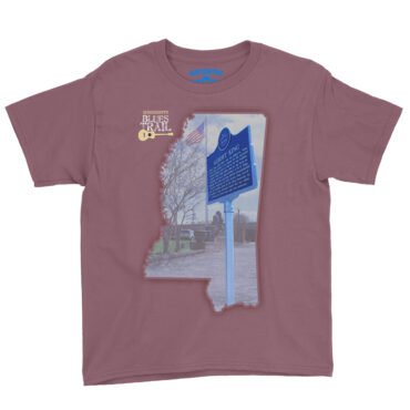 Albert King Blues Trail Marker Youth T-Shirt - Lightweight Children & Toddlers - Heather Maroon