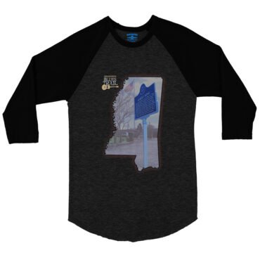 Albert King Blues Trail Marker Baseball T-Shirt - Black-HBlack