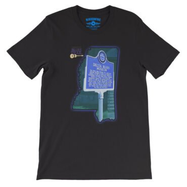 Delta Blues Museum Blues Trail T-Shirt - Lightweight Vintage Style - Black