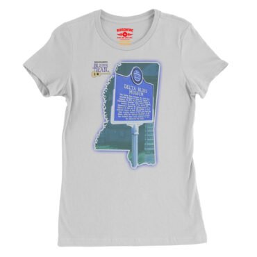 Delta Blues Museum Blues Trail Ladies T-Shirt - Relaxed Fit - White
