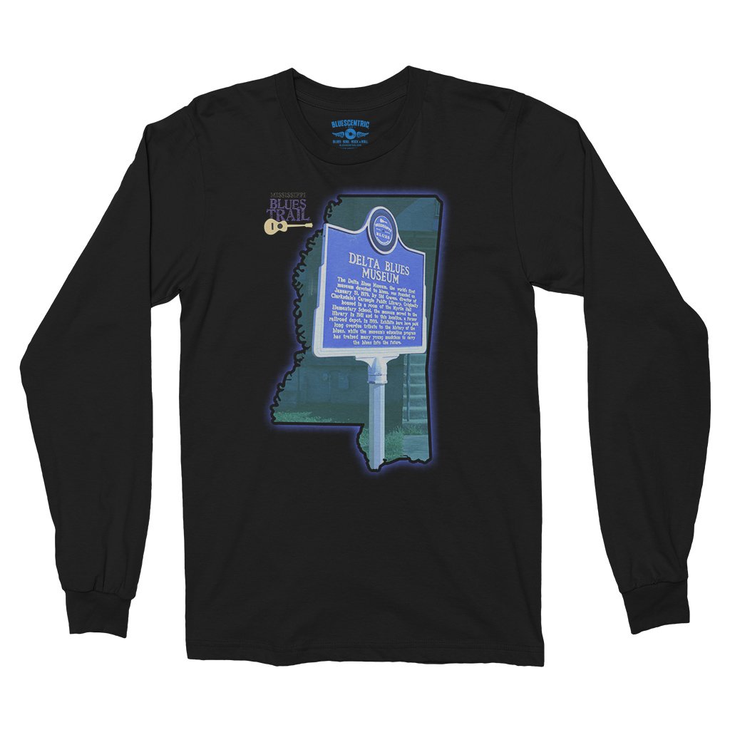 Delta Blues Museum Blues Trail Long Sleeve T-Shirt - Black
