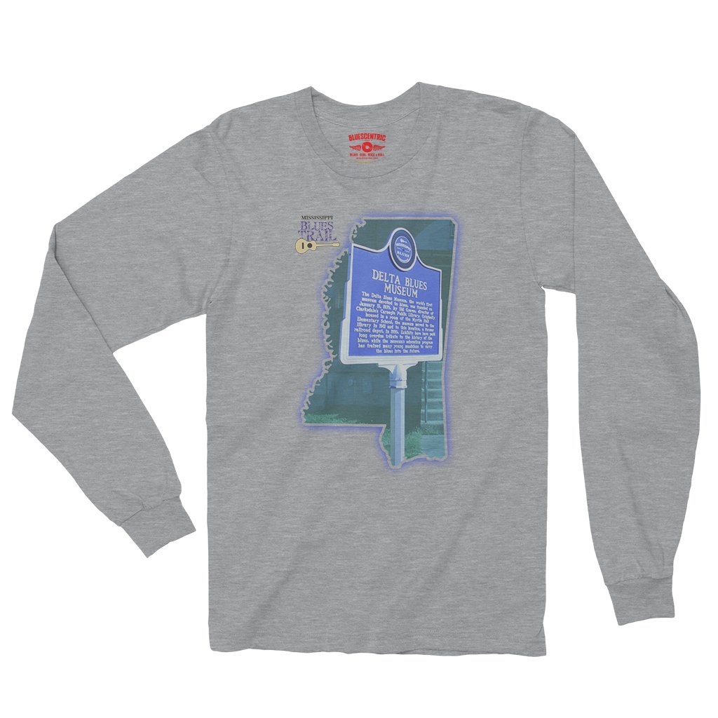 Delta Blues Museum Blues Trail Long Sleeve T-Shirt - Athletic Heather