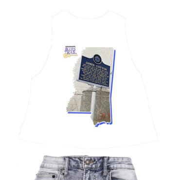 James Cotton Mississippi Blues Trail Racerback Crop Top - Women's - White