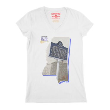 James Cotton Mississippi Blues Trail V-Neck T Shirt - Women's - White