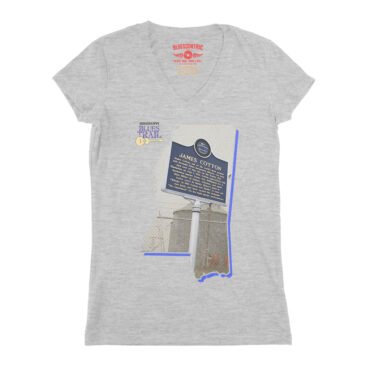 James Cotton Mississippi Blues Trail V-Neck T Shirt - Women's - Athletic Heather