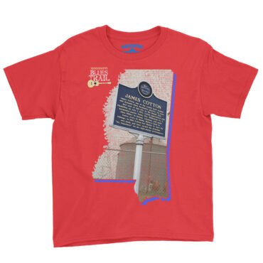 James Cotton Mississippi Blues Trail Youth T-Shirt - Lightweight Children & Toddlers - Red