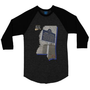 James Cotton Mississippi Blues Trail Baseball T-Shirt - Black-HBlack