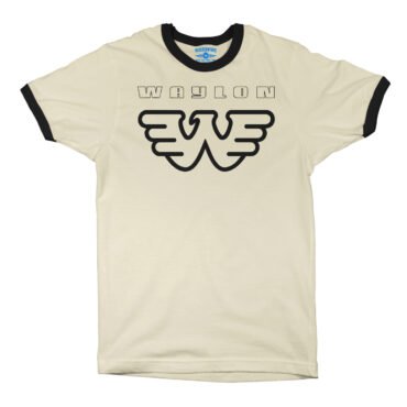 Waylon Jennings Black on Black Ringer T-Shirt in default