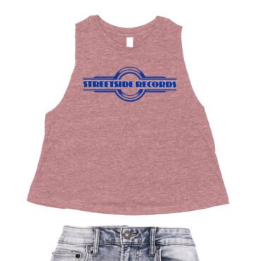 Vintage Streetside Record Store Racerback Crop Top - Women's - Heather Mauve