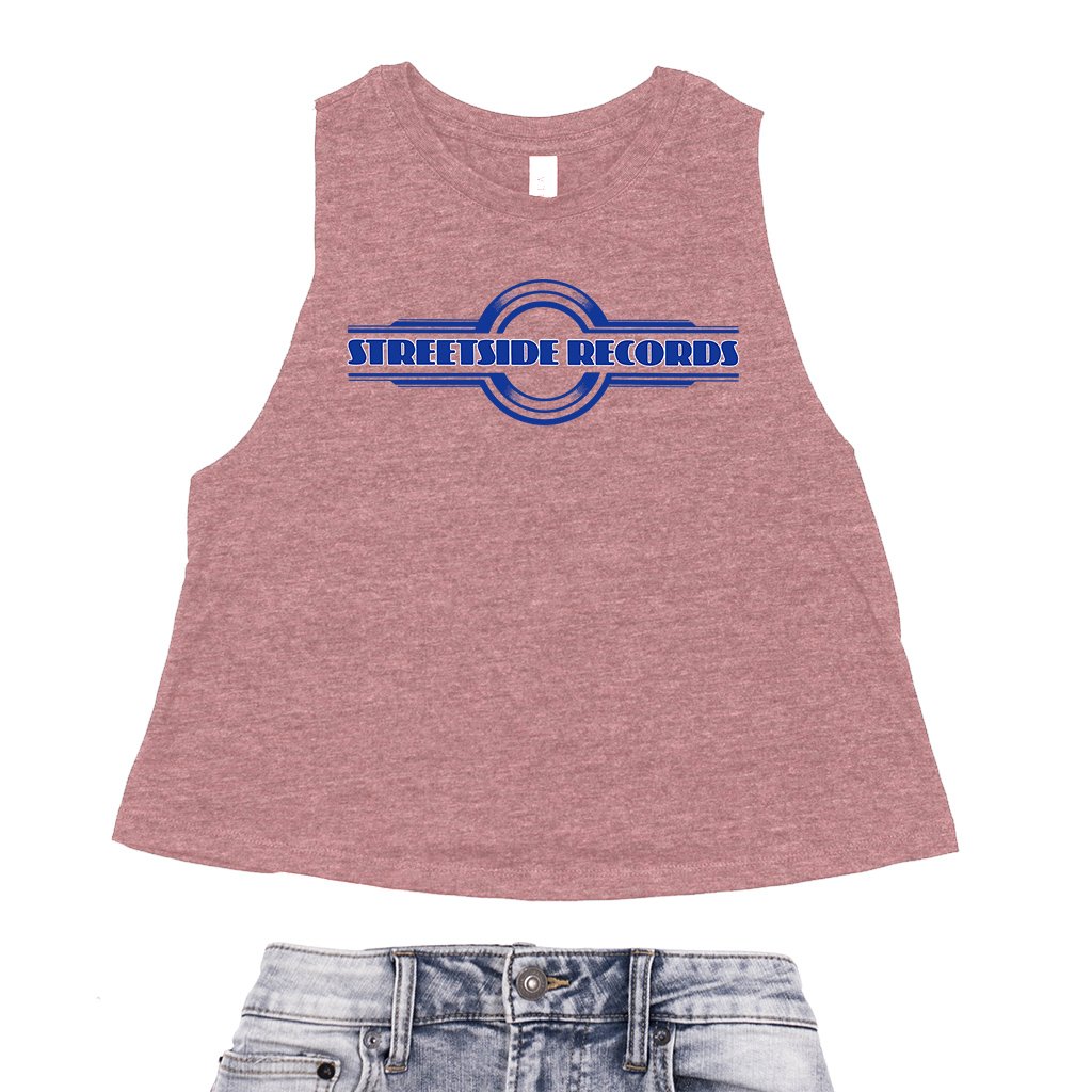 Vintage Streetside Record Store Racerback Crop Top - Women's - Heather Mauve
