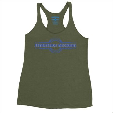 Vintage Streetside Record Store Racerback Tank - Women's - Military Green