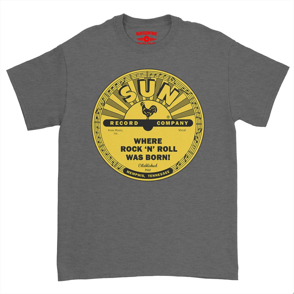 Sun Records Where Rock n Roll Was born T-Shirt - Heavy Cotton - Dark Heather