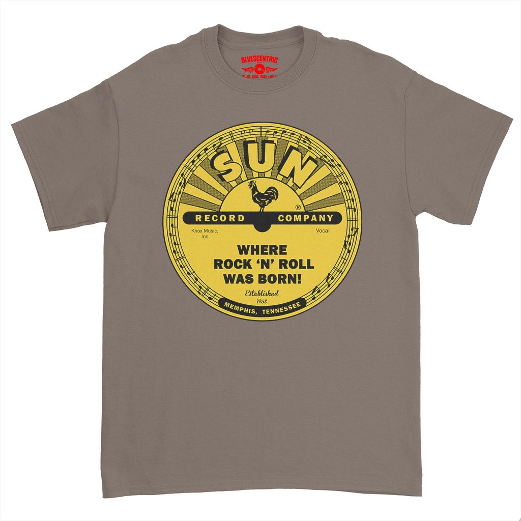 Sun Records Where Rock n Roll Was born T-Shirt - Heavy Cotton - Taupe