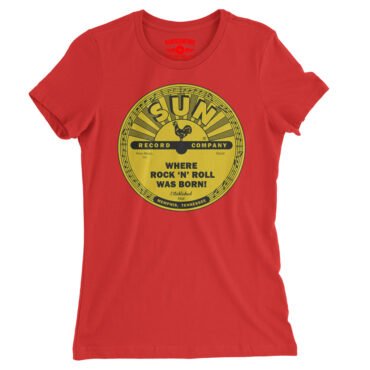Sun Records Where Rock n Roll Was born Ladies T-Shirt - Relaxed Fit - Red