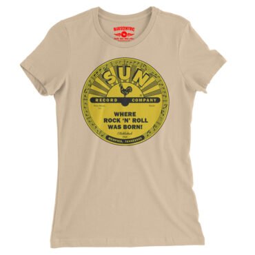 Sun Records Where Rock n Roll Was born Ladies T-Shirt - Relaxed Fit - Sand Dune