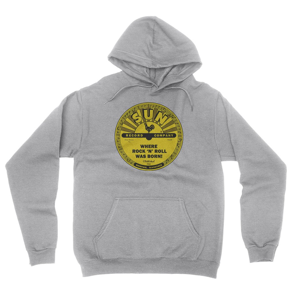 Sun Records Where Rock n Roll Was born Hooded Pullover Jacket - Ash