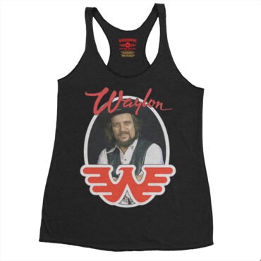 Waylon Jennings Photo Racerback Tank - Women's - Black