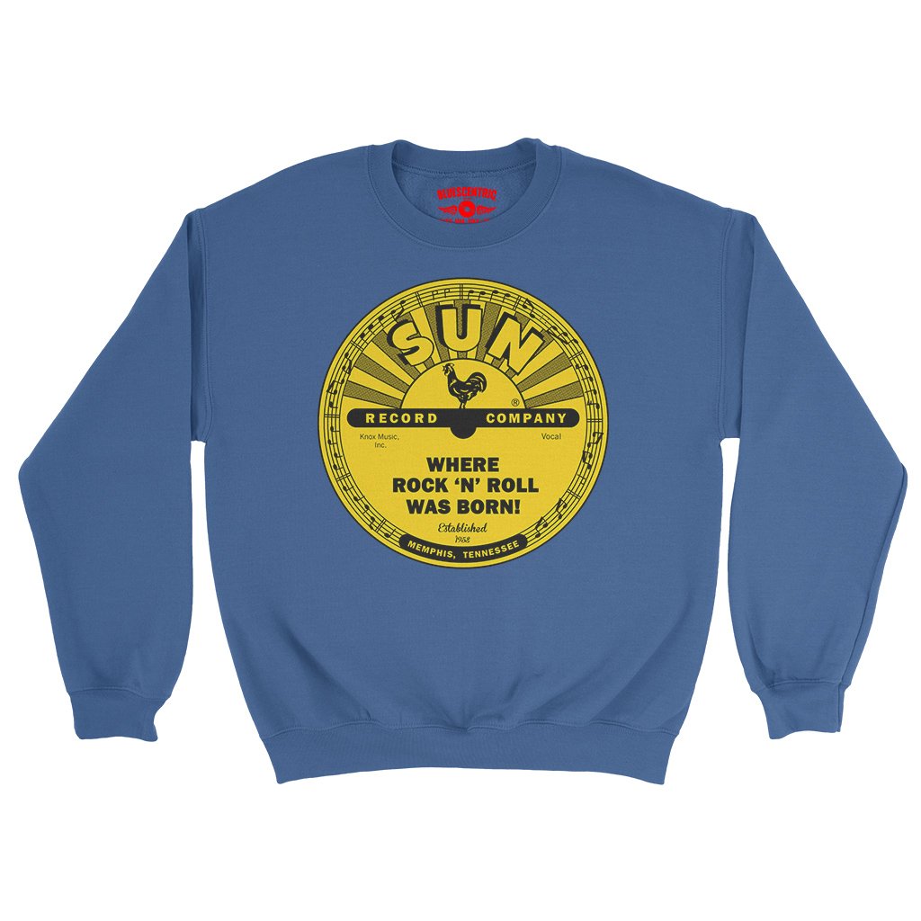 Sun Records Where Rock n Roll Was born Crewneck Sweatshirt - Royal