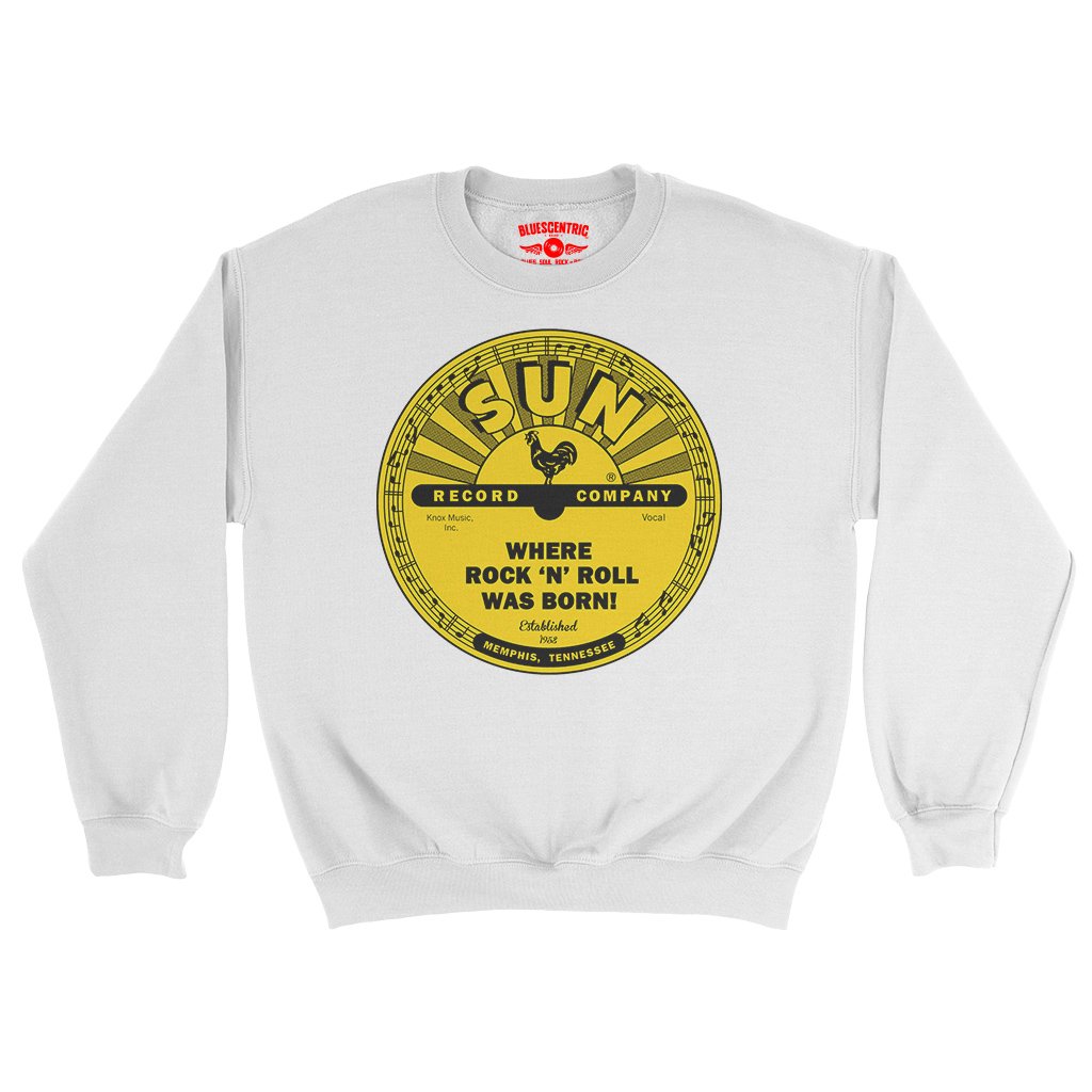 Sun Records Where Rock n Roll Was born Crewneck Sweatshirt - White
