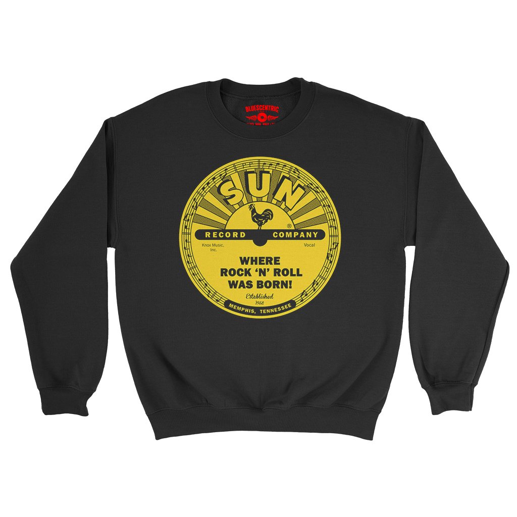 Sun Records Where Rock n Roll Was born Crewneck Sweatshirt - Black