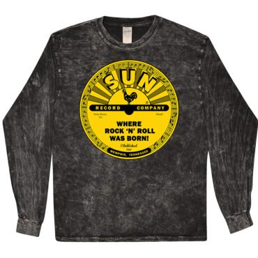 Sun Records Where Rock n Roll Was born T-Shirt - Black Mineral Wash - Black