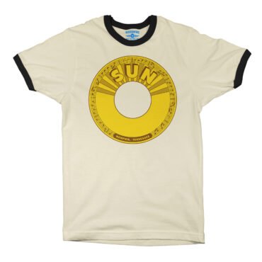 Sun Records 45 RPM Ringer T-Shirt - Cream-Black