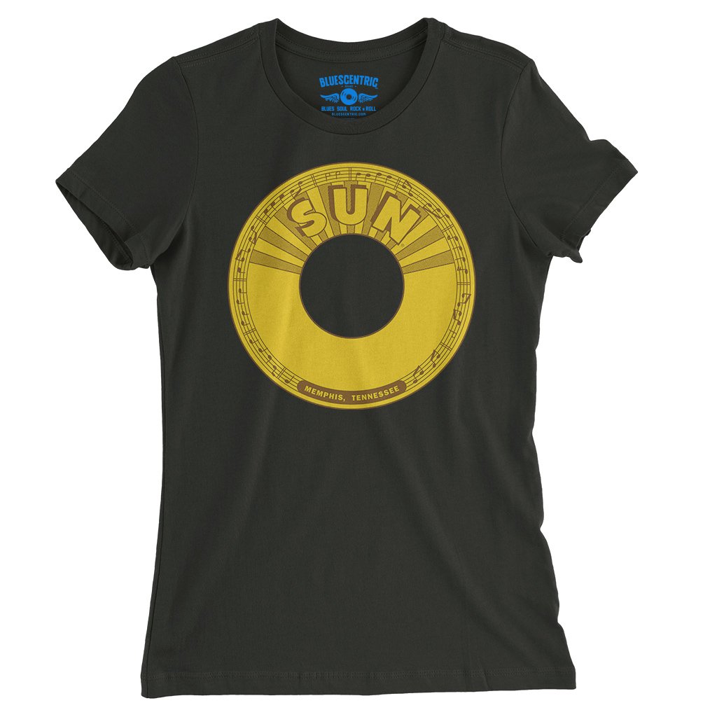 Sun Records 45 RPM Ladies T-Shirt - Relaxed Fit - Vintage Black