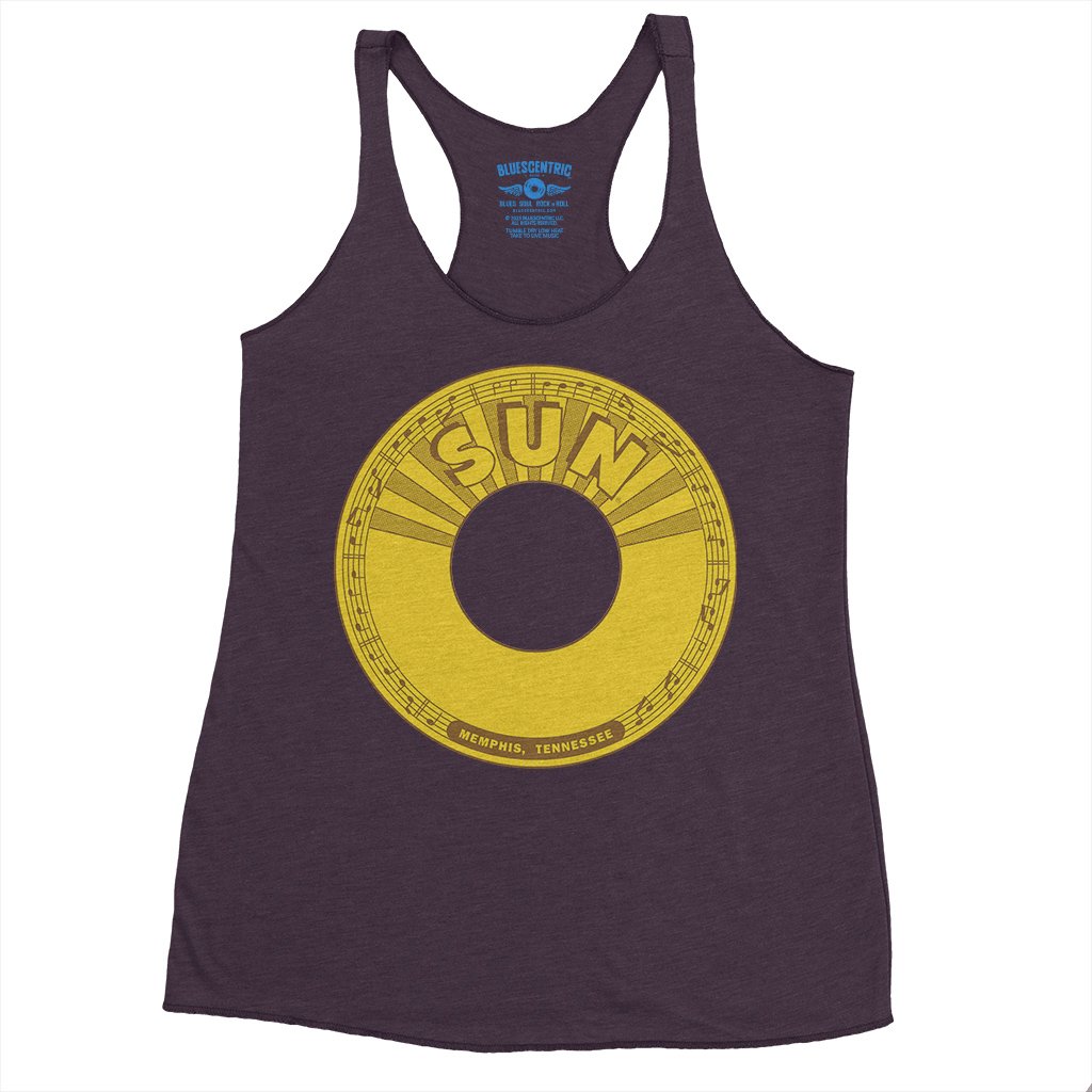 Sun Records 45 RPM Racerback Tank - Women's - Vintage Purple