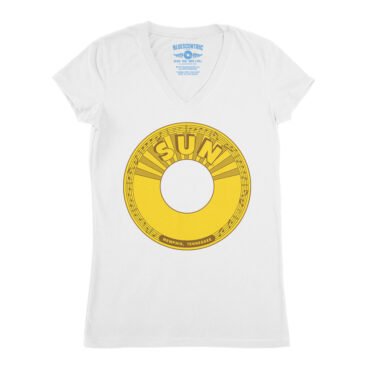 Sun Records 45 RPM V-Neck T Shirt - Women's - White