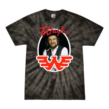 Waylon Jennings Photo Tie-Dye T-Shirt - Black - Black
