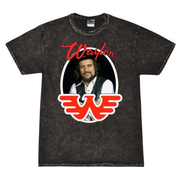 Waylon Jennings Photo Mineral Wash Shirt - Black - Black