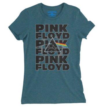 Pink Floyd Graphic Dark Side Ladies T-Shirt - Relaxed Fit - Heather Deep Teal