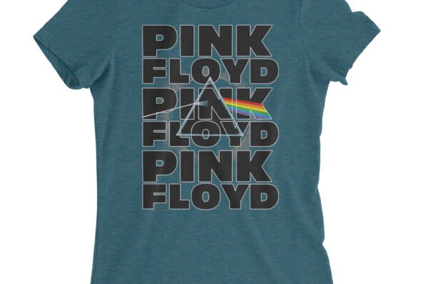 Pink Floyd Graphic Dark Side Ladies T-Shirt - Relaxed Fit - Heather Deep Teal