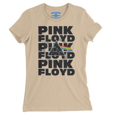 Pink Floyd Graphic Dark Side Ladies T-Shirt - Relaxed Fit - Sand Dune