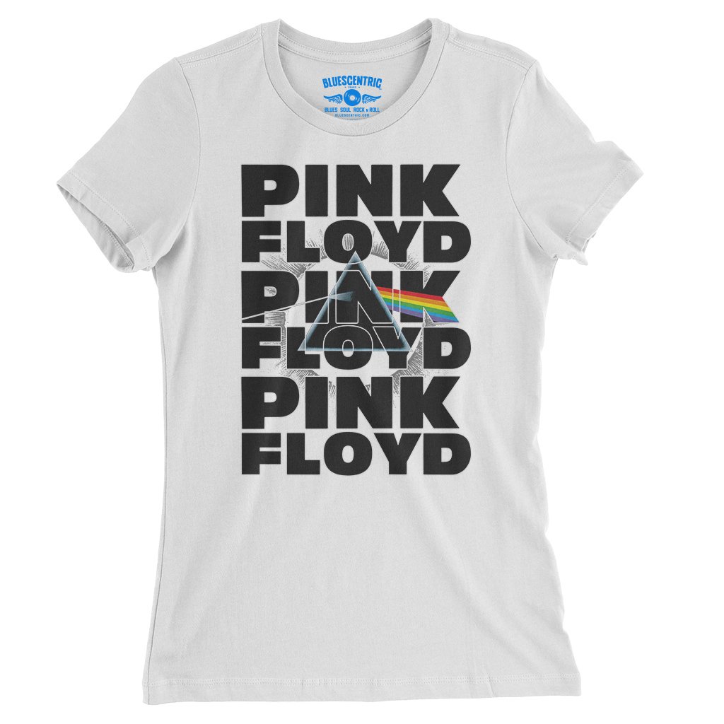 Pink Floyd Graphic Dark Side Ladies T-Shirt - Relaxed Fit - White
