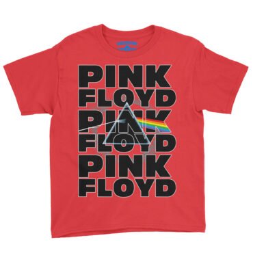Pink Floyd Graphic Dark Side Youth T-Shirt - Lightweight Children & Toddlers - Red