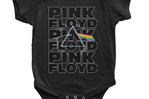 Pink Floyd Graphic Dark Side Baby Onesie - Black
