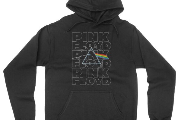 Pink Floyd Graphic Dark Side Hooded Pullover Jacket - Black