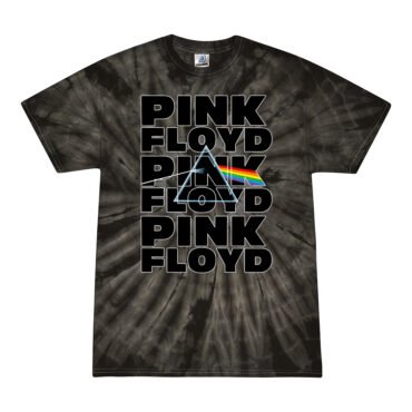 Pink Floyd Graphic Dark Side Tie-Dye T-Shirt - Black - Black