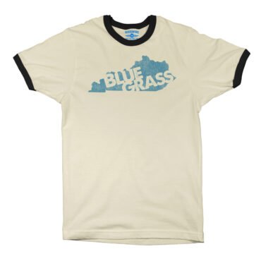 Kentucky Bluegrass Ringer T-Shirt - Cream-Black