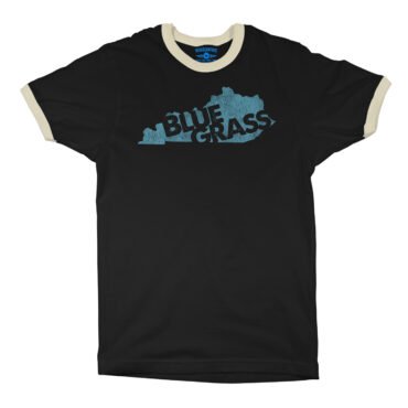 Kentucky Bluegrass Ringer T-Shirt - Black-Cream